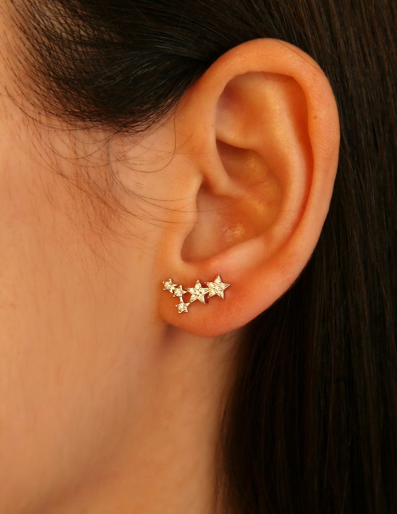 Star zircons earrings