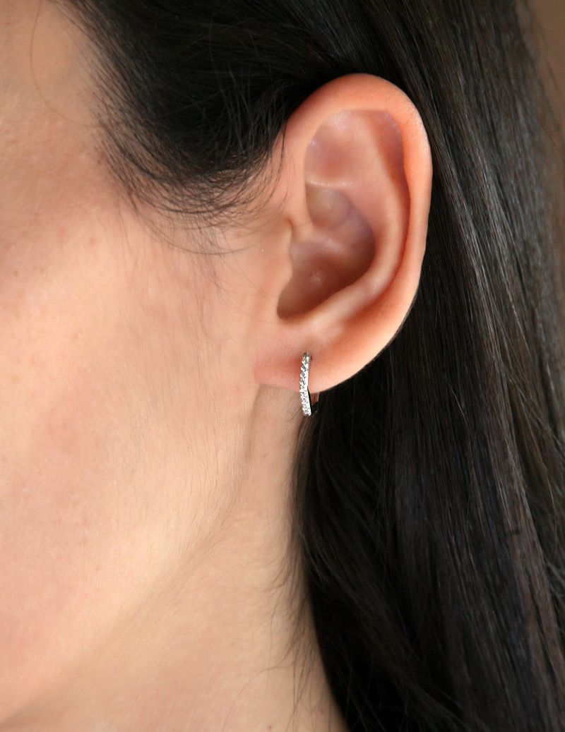 Hexagonal hoop earrings