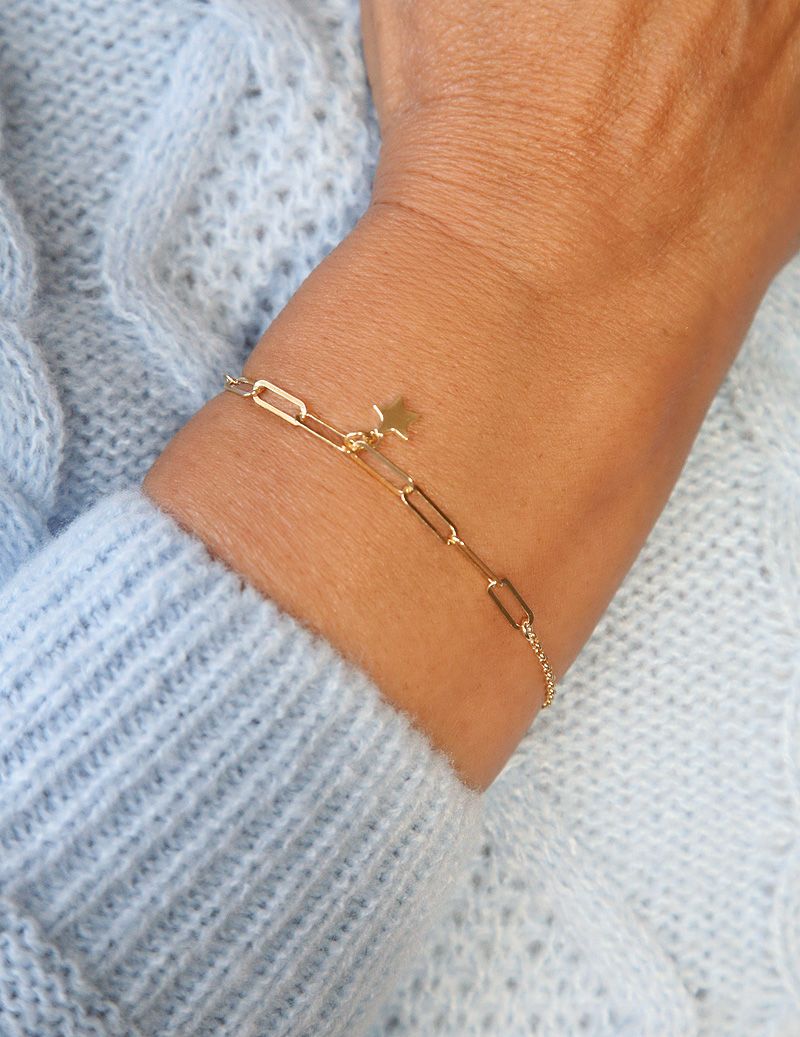 Stars bracelet - gold plated